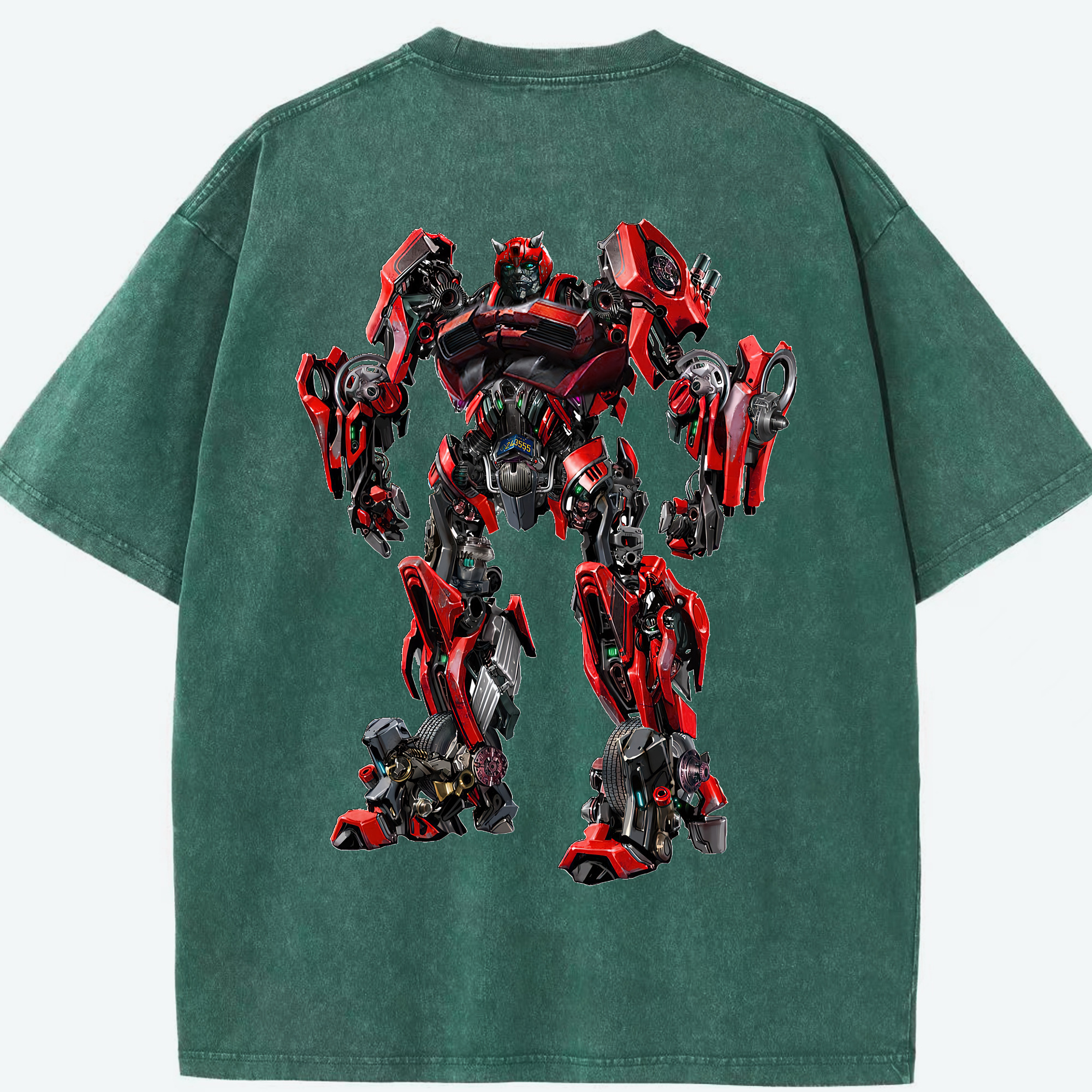 （画像用） Transformers トランスフォーマー 綿100% ヴィンテージ風 半袖Tシャツ（背面プリント）